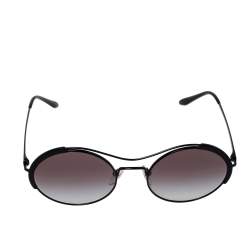 Prada Black / Grey Gradient SPR 55V Conceptual Round Sunglasses