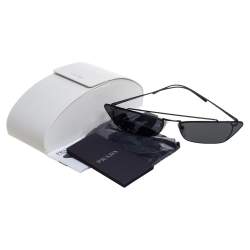 Pre Owned Prada Black SPR 64U Ultravox Cateye Sunglasses