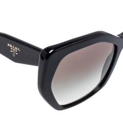 Prada Black/ Grey Gradient SPR 16R Hexagonal Sunglasses