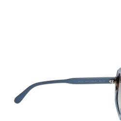 Pre Owned نظارة شمسية برادا أسود وأزرق/أخضر متدرجة SPR 16U إتيكيت مربعة