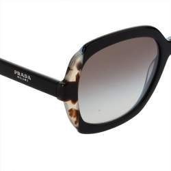 Pre Owned نظارة شمسية برادا أسود وأزرق/أخضر متدرجة SPR 16U إتيكيت مربعة