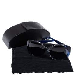 Pre Owned Prada Blue / Blue Gradient SPR 15O Oversized Sunglasses