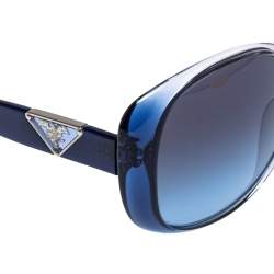 Pre Owned Prada Blue / Blue Gradient SPR 15O Oversized Sunglasses