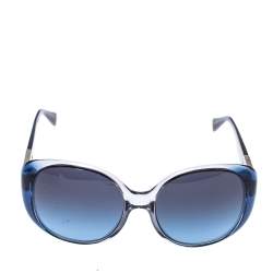Pre Owned Prada Blue / Blue Gradient SPR 15O Oversized Sunglasses