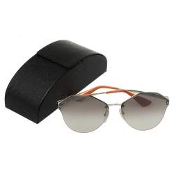 Prada Silver Tone/Grey Gradient Sunglasses SPR64T Aviator Sunglasses