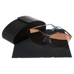 Prada Gold Tone/ Rose Gold Mirrrored SPR64T Aviator Sunglasses