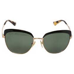 Prada Gold/ Green SPR51T Sabbiato Polarized Cat Eye Sunglasses