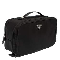 Prada Black Nylon Toiletry Pouch