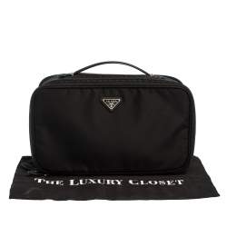 Prada Black Nylon Toiletry Pouch