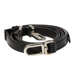 Pre Owned حمالة حقيبة برادا قابلة للضبط جلد أسود