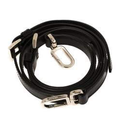 Pre Owned حمالة حقيبة برادا قابلة للضبط جلد أسود