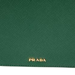 Prada Green Saffiano Lux Leather Smartphone Case
