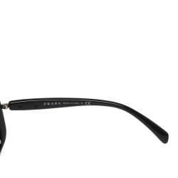 Pre Owned Prada Black/Green SPR08O Square Sunglasses