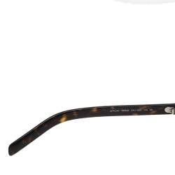 Pre Owned Prada Tortoise Brown/Grey SPR 24V Round Sunglasses