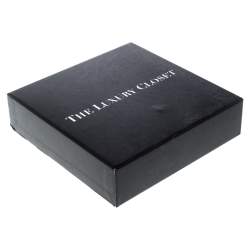 Prada Silver Saffiano Leather Turn Lock Bracelet S