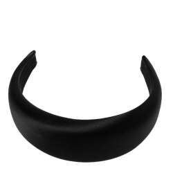 Prada Black Padded Satin Wide Headband
