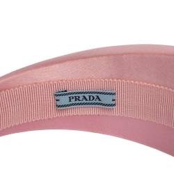 Prada Pink Padded Satin Headband