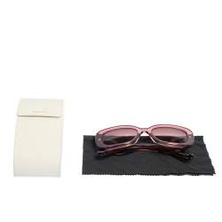 Prada Pink SPR27O Baroque Gradient Rectangle Sunglasses