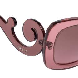 Prada Pink SPR27O Baroque Gradient Rectangle Sunglasses