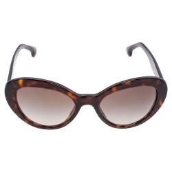 Pre Owned Prada Brown Havana SPR 15Q  Cat Eye Sunglasses