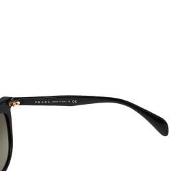 Prada Black SPR 04P Crystal Embellished Cateye Gradient Sunglasses