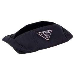 Pre Owned Prada Navy Blue Tessuto Nylon Travel Tissue Holder