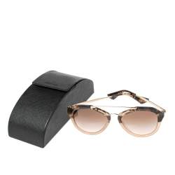 Pre Owned Prada Brown/Beige Acetate SPR12Q Gradient Cat Eye Sunglasses