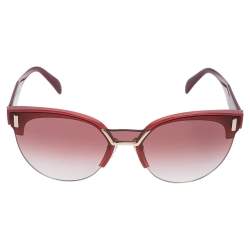 Prada Pink/White Acetate SPR04U Gradient Sunglasses