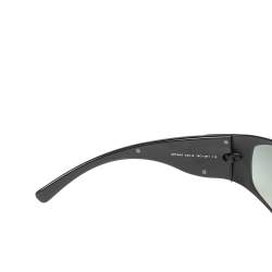 Pre Owned Prada Black Acetate Black Metal Tone SPR 50G Gradient Rectangle Sunglasses