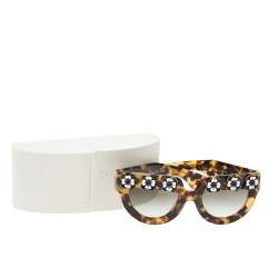 Prada Tortoise Shell/Grey Gradient SPR 26P Flower Poeme Sunglasses