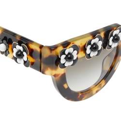 Prada Tortoise Shell/Grey Gradient SPR 26P Flower Poeme Sunglasses