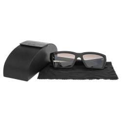 Prada Black Acetate SPR04V Gradient Rectangle Sunglasses