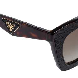 Prada Brown Tortoise Acetate SPR14S Gradient Cat Eye Sunglasses