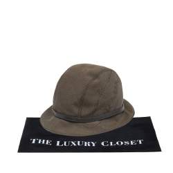 Pre Owned Prada Vintage Brown Oxford Bucket Hat S