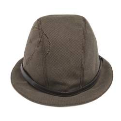 Pre Owned Prada Vintage Brown Oxford Bucket Hat S