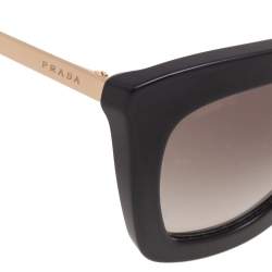 Pre Owned Prada Black SPR09Q Gradient Cat Eye Sunglasses