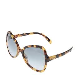 Prada Brown Havana SPR05S Gradient Oversized Sunglasses