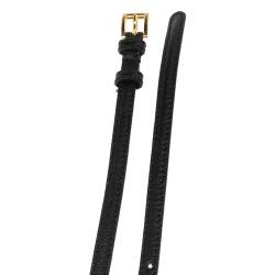 Pre Owned Prada Black Saffiano Lux Leather Slim Buckle Belt 80CM