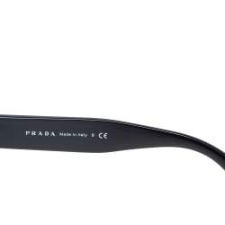 Pre Owned Prada Black SPR 17O Gradient Oval Sunglasses