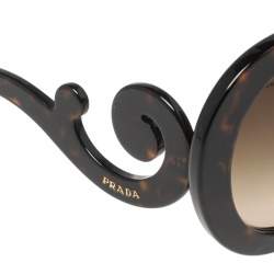 Prada Brown Tortoise SPR27N Baroque Gradient Round Sunglasses