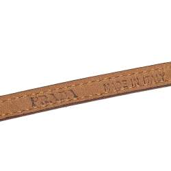 Pre Owned Prada Metallic Gold Leather Thin Waist Belt 80 CM