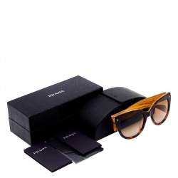 Prada Havana Brown/ Brown Gradient  SPR 170 Cat Eye Sunglasses