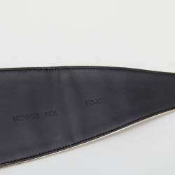 Prada Black Patent Leather Corset Waist Belt 75 CM