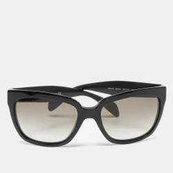 Prada Black Acetate Square Frame Spr07p Sunglasses