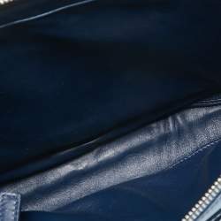 Pre Owned Prada Blue Saffiano Leather Wristlet Travel Organizer