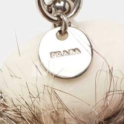 Prada Multicolor Fox Fur Millie Robot Keychain