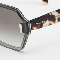 Prada Tortoiseshell/Grey Gradient SPR 15T Hide Geometric Sunglasses