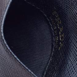 Pre Owned Prada Black Saffiano Leather Badge Holder