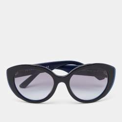 Pre Owned Prada Blue/ Blue Gradient SPR 01Y Oversized Sunglasses
