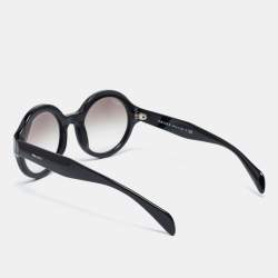 Prada Black/ Grey Gradient SPR06Q Round Sunglasses